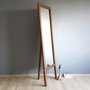 Hanah Home A43 Espejo Cheval de Madera Maciza de Pino, Nogal, 55x170 cm